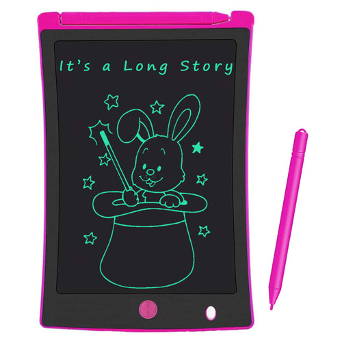 LCD Writing Tablet, 8.5-Inch Writing Board Doodle Board, Electronic Doodle Pads Drawing Board Gift for Kids and Adults at Home,School and Office (Pink)