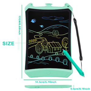 LCD Writing Tablet, 8.5 inch Colorful Screen Writing Board Electronic Digital Drawing Board Pad with Lock Function for Kids & Adults at Home/Office (Sky Blue)