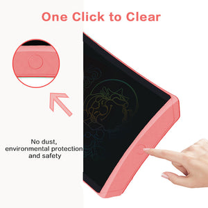 LCD Writing Tablet, 8.5 inch Colorful Screen Writing Board Electronic Digital Drawing Board Pad with Lock Function for Kids & Adults at Home/Office (Pink)