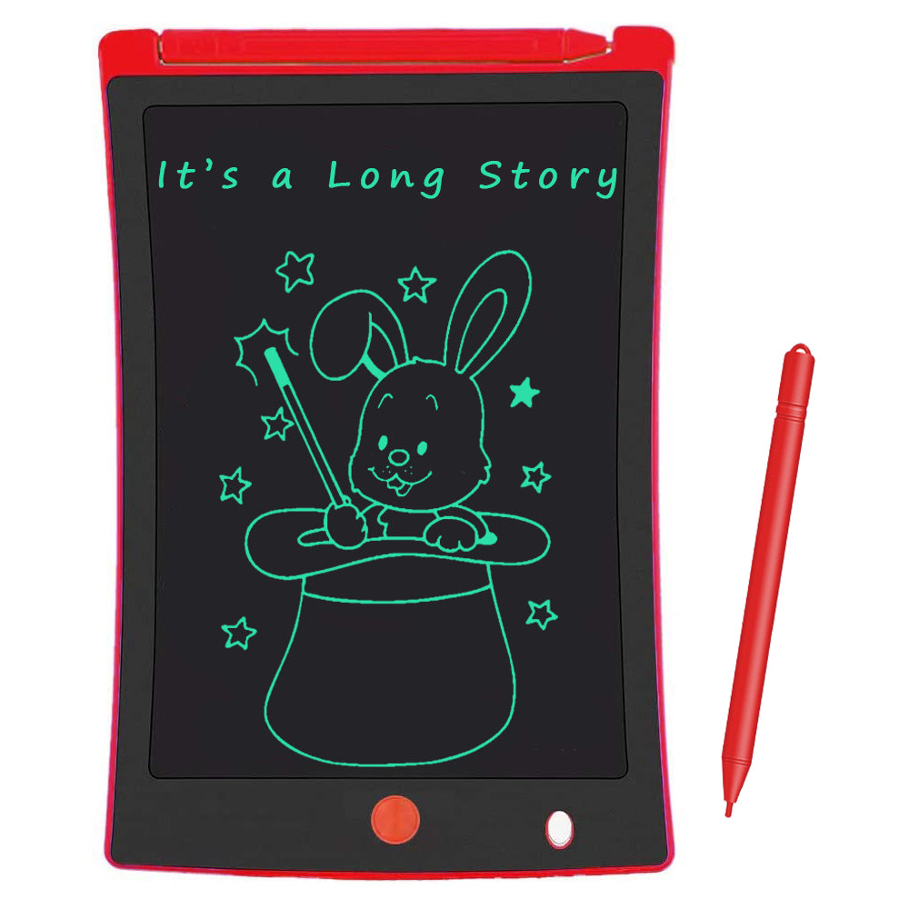 LCD Writing Tablet, 8.5-Inch Writing Board Doodle Board, Electronic Doodle Pads Drawing Board Gift for Kids and Adults at Home,School and Office (Red)