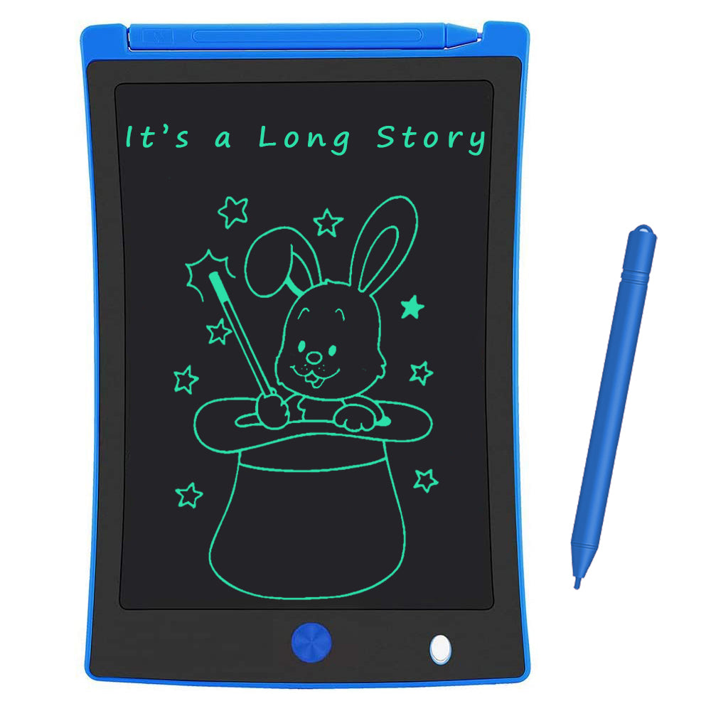 LCD Writing Tablet, 8.5-Inch Writing Board Doodle Board, Electronic Doodle Pads Drawing Board Gift for Kids and Adults at Home,School and Office (Blue)